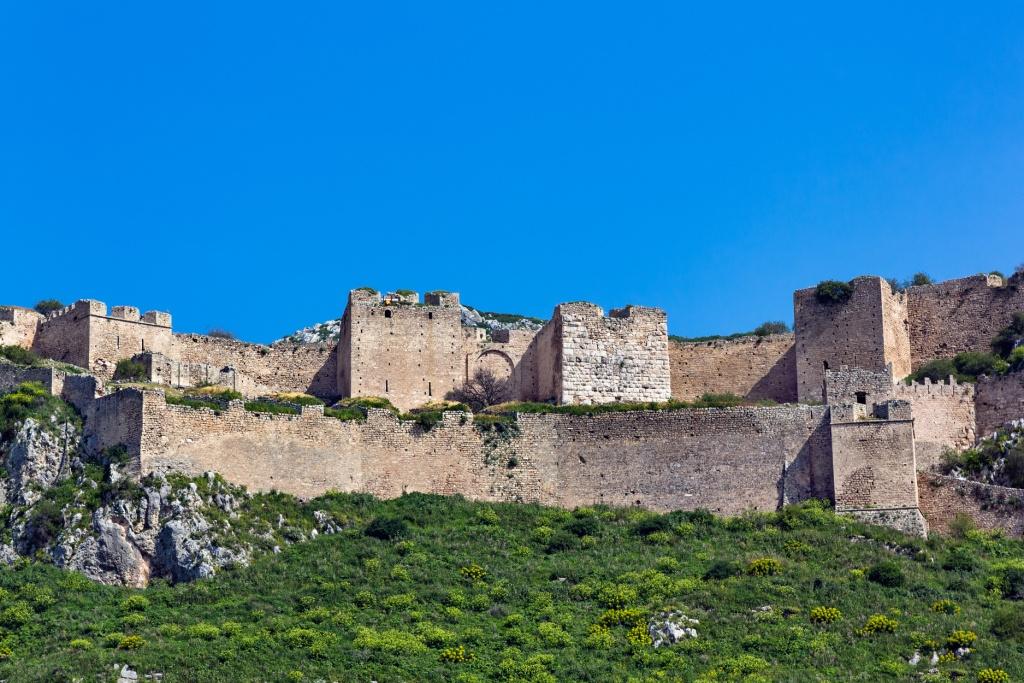 Acrocorinth castle in Peloponesse, Greece
