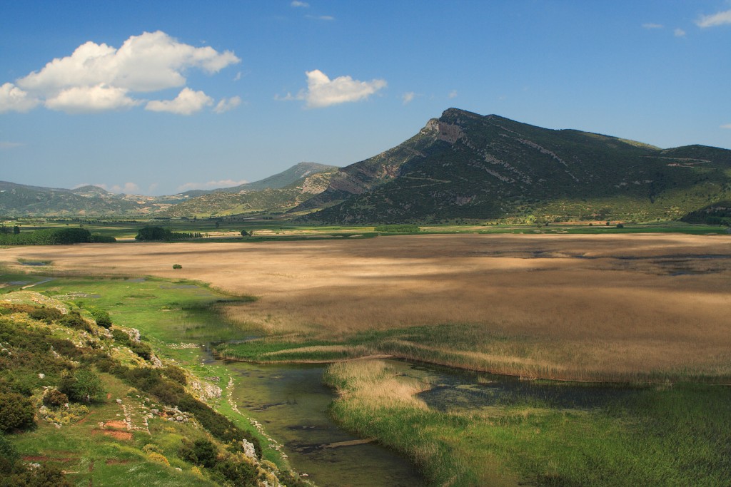 Limni Stymfalia, Peloponnese, May 2006 from akropolis towards east